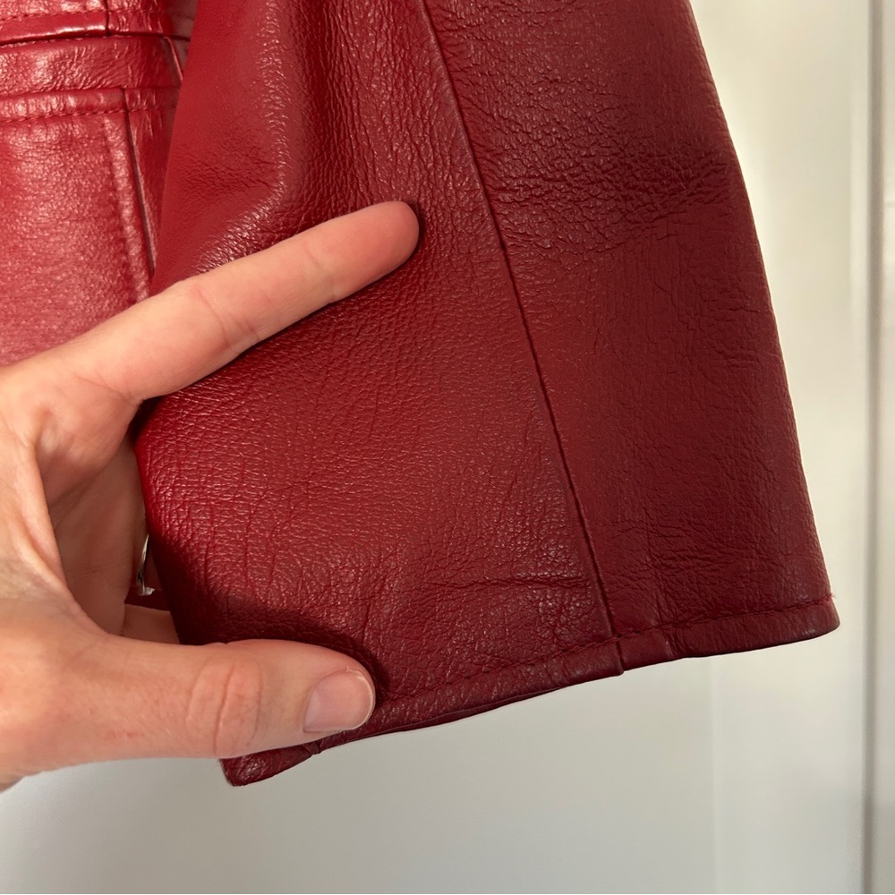 Vintage Red Leather Jacket - Picture 6 of 9